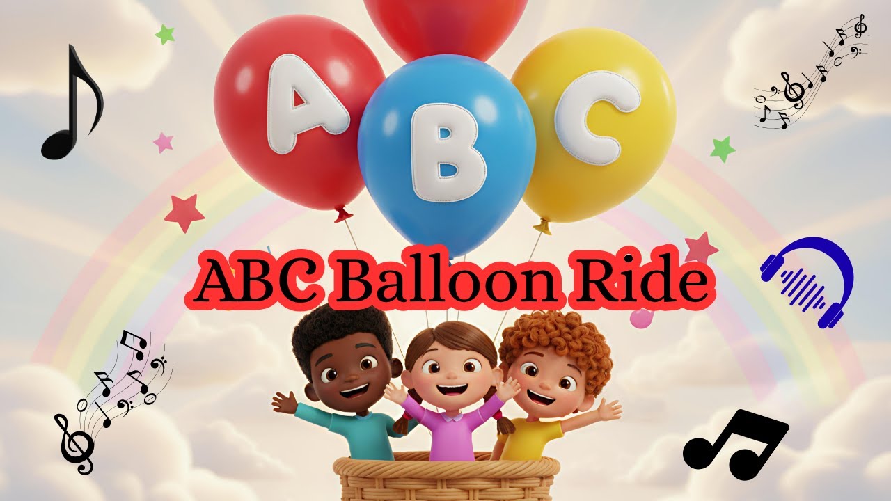 ABC Balloon Ride | Fun Alphabet Song for Kids | Learn ABC Nursery Rhyme ...