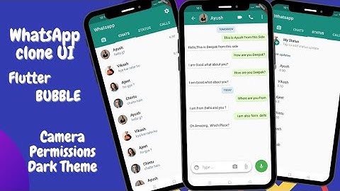 WhatsApp clone UI Project in Flutter |Open source contributions|Bubble package |how to make Whatsapp