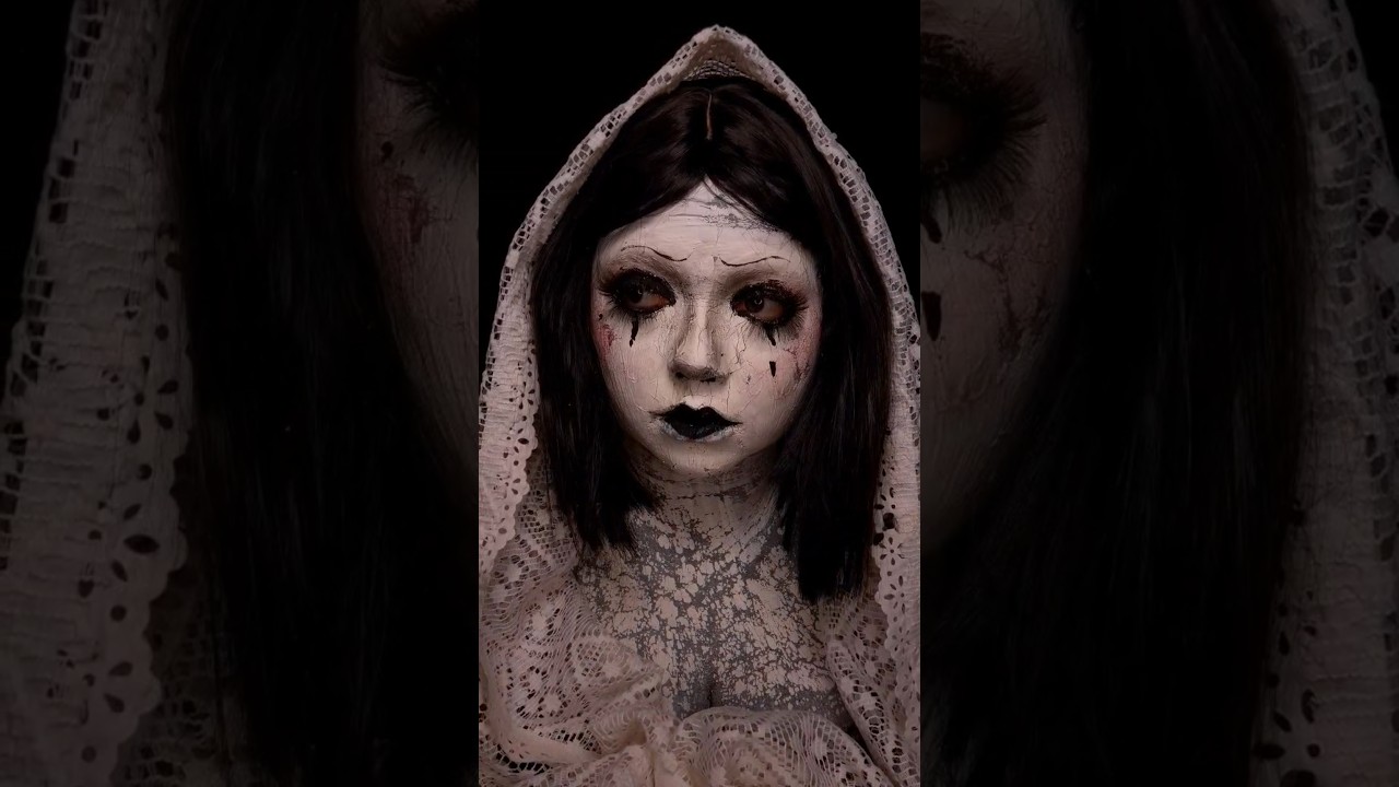 MAQUIAGEM ART&Iacute;STICA BONECA QUEBRADA #shorts #makeup #maquiagemartistica #makeupartist
