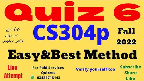 cs304p lab6 quiz solution fall 2022 cs304p lab quiz cs304p lab quiz no 6 fall 2022 cs304p quiz lab6
