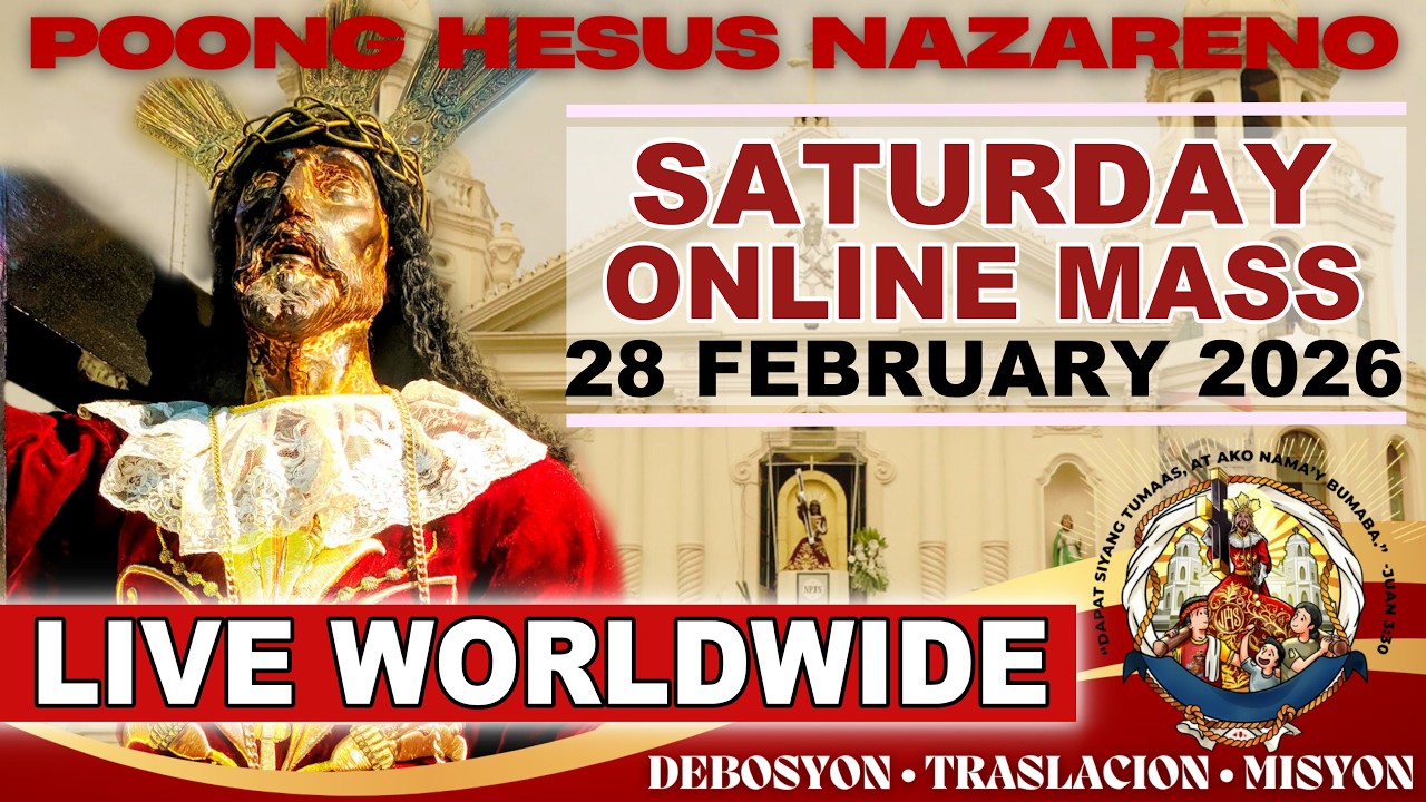 Quiapo Church Live Mass Today • 28 February 2026 • Saturday of the First Week of LENT