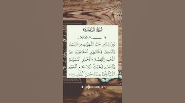 زين للناس حب الشهوات #القرآن_الكريم #راحة_نفسية #quran #آيات #ماهر_المعيقلي #تجويد #تلاوات