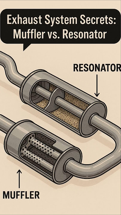 Exhaust System Secrets: Muffler vs. Resonator. #automobile #mechanic #Exhaust #muffler #exhaustflame