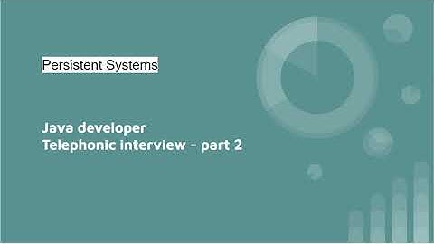 Java Developer Interview , Persistence Systems