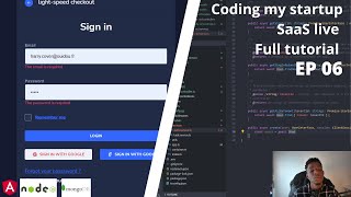 Coding my startup SaaS - sign up & account recovery system - User Auth - Full tutorial - Ep 06