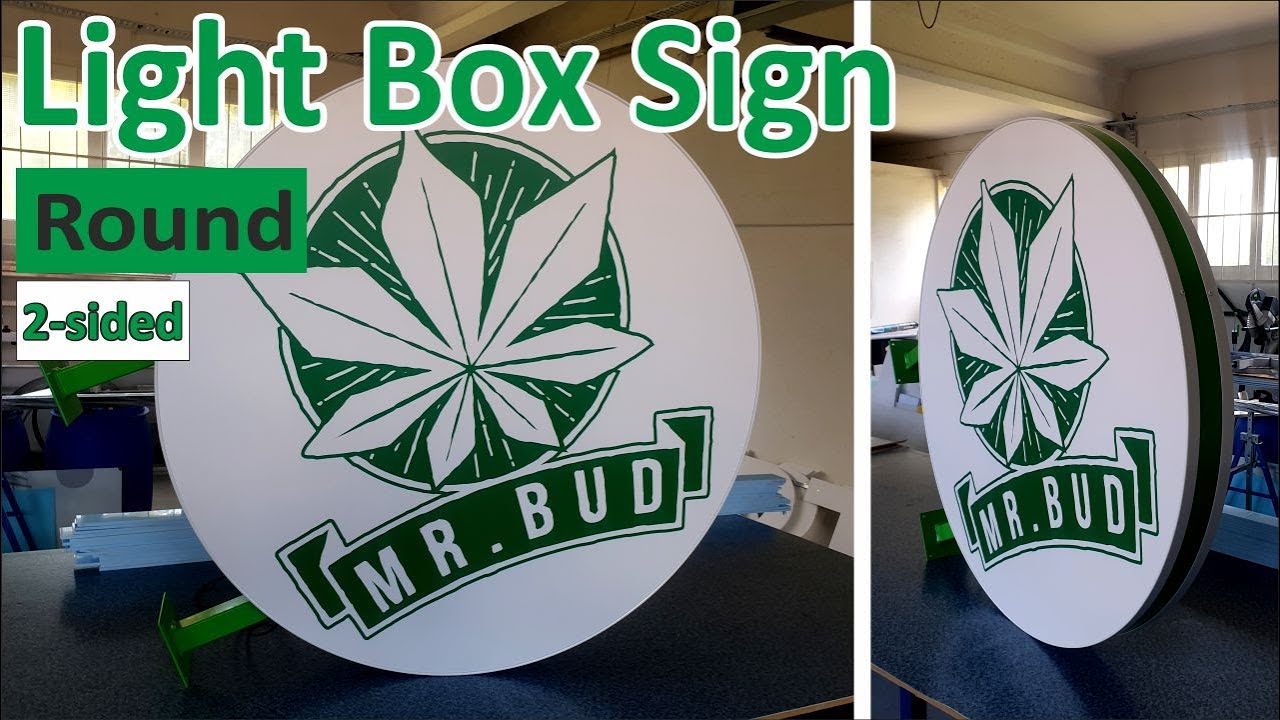 Leuchtkasten LED lightbox round runden 100cm 