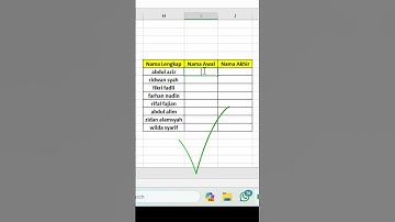 cara memisahkan nam depan dan nama belakang di excel  #belajarexcel #exceltips  #tutorialexcel