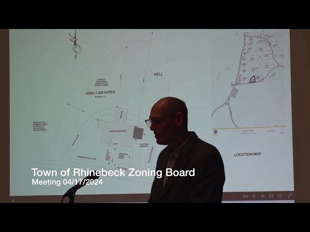 Town of Rhinebeck Zoning Board Meeting 04/17/2024