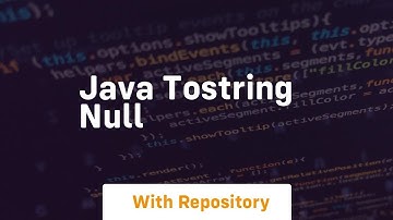 java tostring null