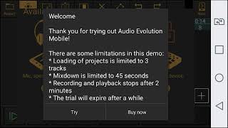 Audio Evolution Mobile Review Android App DAW Recording For Smartphone & Tablet screenshot 2