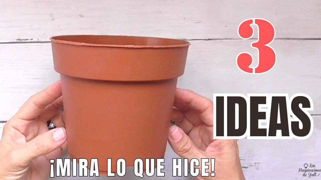 3 идеи использования пластиковых и металлических цветочных горшков: посмотрите, что я сделала.