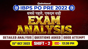 IBPS PO Exam Analysis 2022 | Shift - 2 (15 October 2022) | Asked Questions | Good Attempt