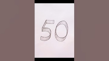 How to draw 50 number drawing 💯