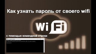 Как узнать пароль от своего wifi на компьютере Windows 7 с помощью командной строки