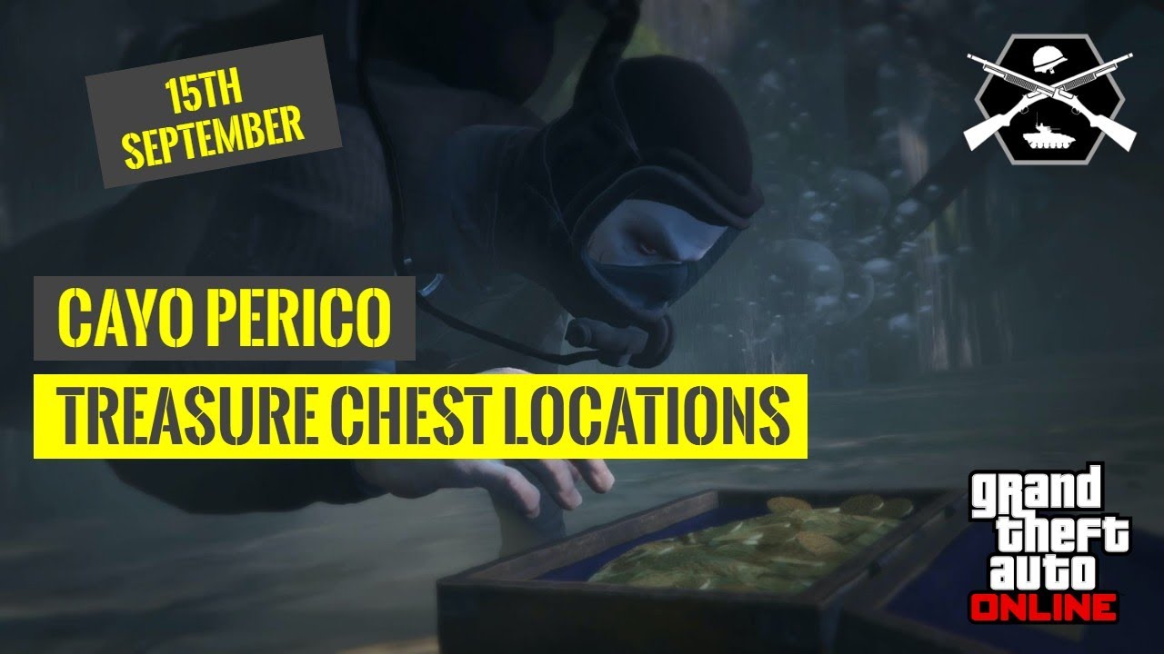 GTA ONLINE DAILY TREASURE CHEST LOCATIONS. 15TH SEPTEMBER 2021. YouTube