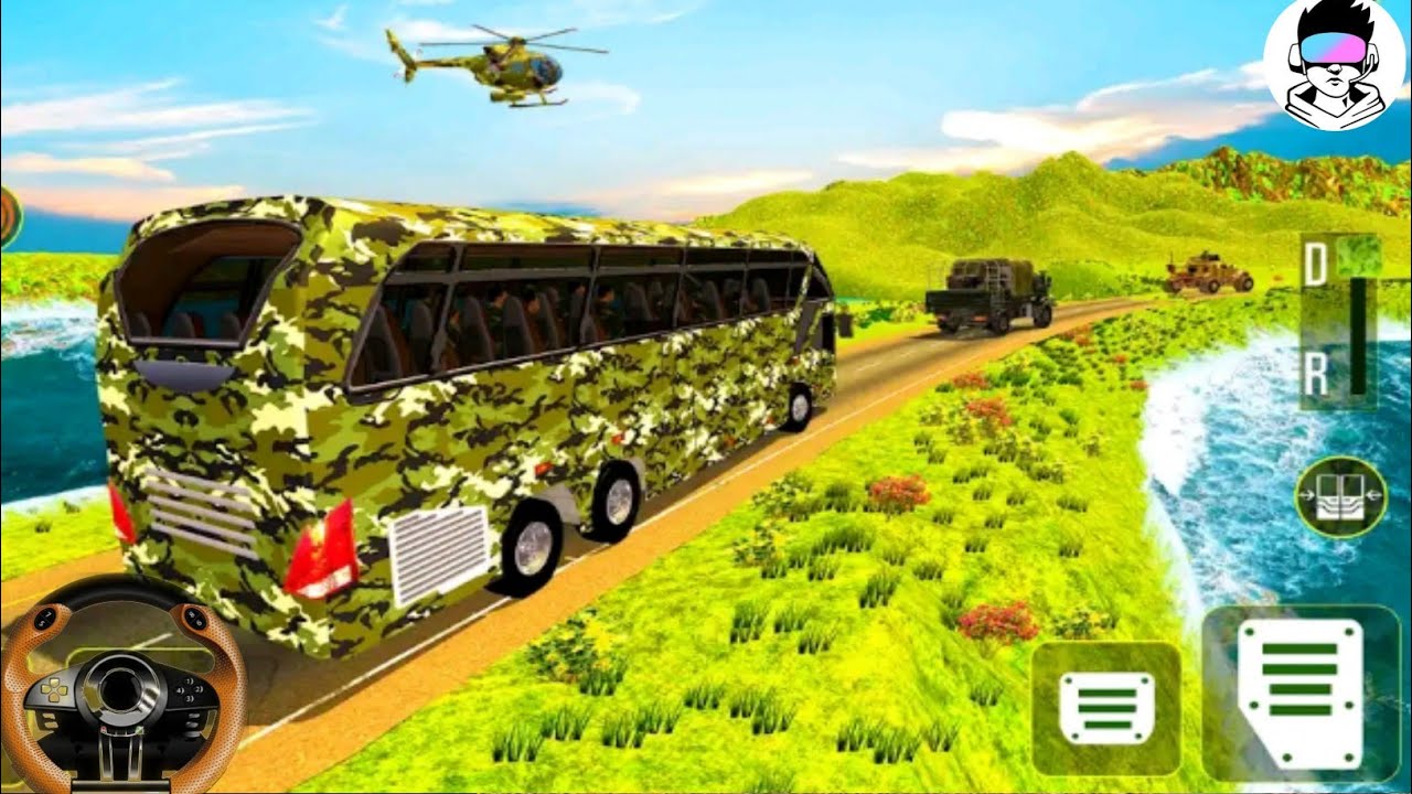 Army Bus Driver US Soldier Transport Duty - Offroad Driving Bus - Android Gameplay - Game Zone