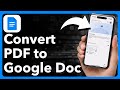 Converting PDF to Google Docs on iPhone
