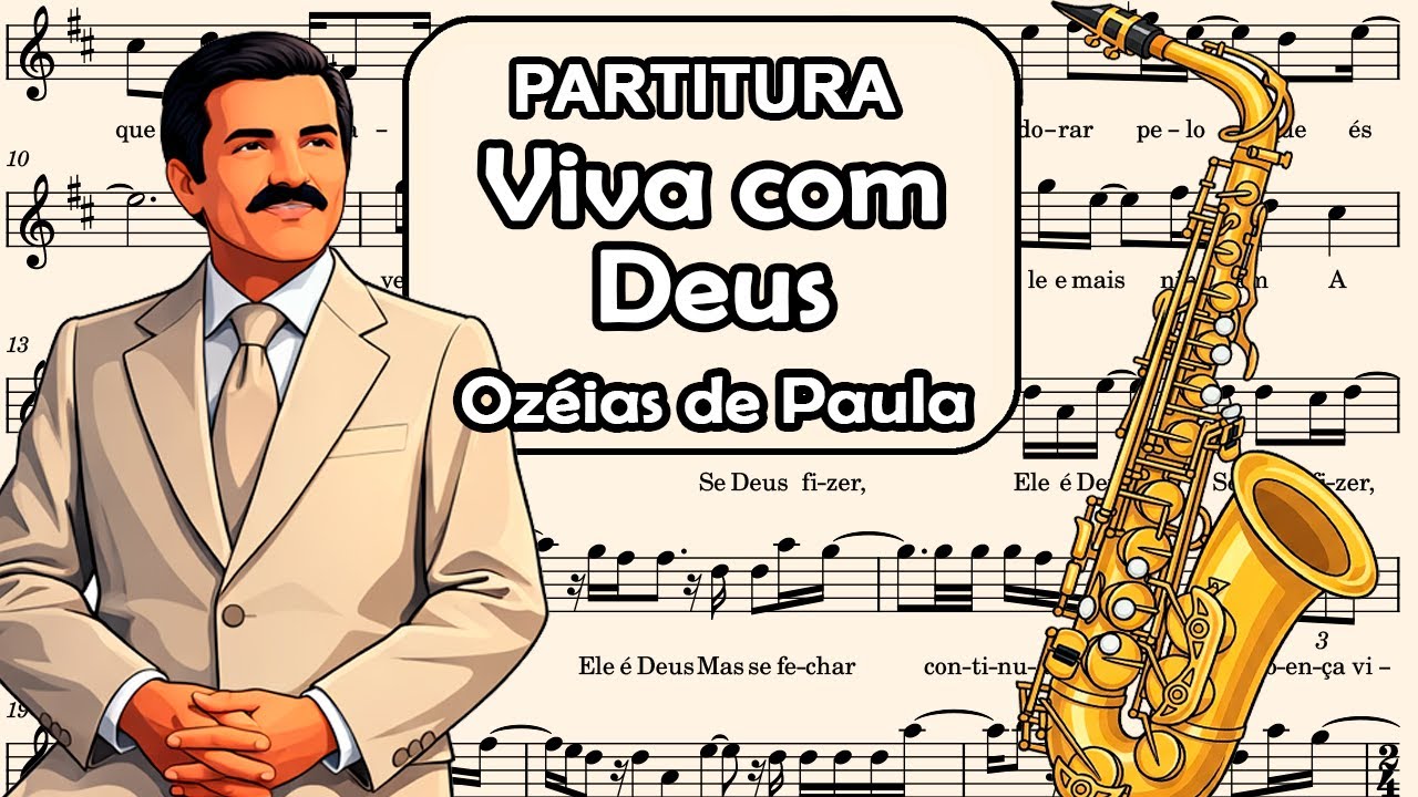 Viva com Deus - Ozeias de Paula - Partitura para Sax Alto, Sax Barítono, e Requinta