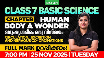 Class 7 Basic Science | Human Body – A Wonder | Circulation, Excretion & Nervous Co-ordination