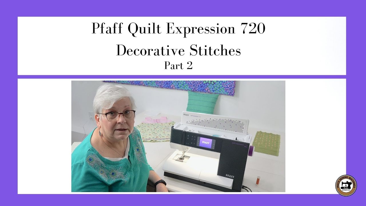 Pfaff Quilt Expression 720 — Декоративные строчки — Часть 2