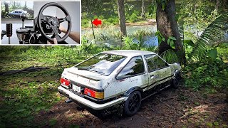 : Restoring Takumi's Abandoned AE86 - Forza Horizon 5 (w/900 Steering Wheel)