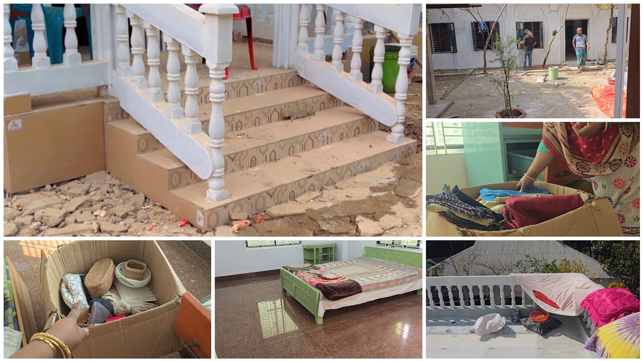 একা একা গ্রামে কাজ করে যাচ্ছি কেউ নেই 😭 Rumi's fashionable house Bangladeshi vloger