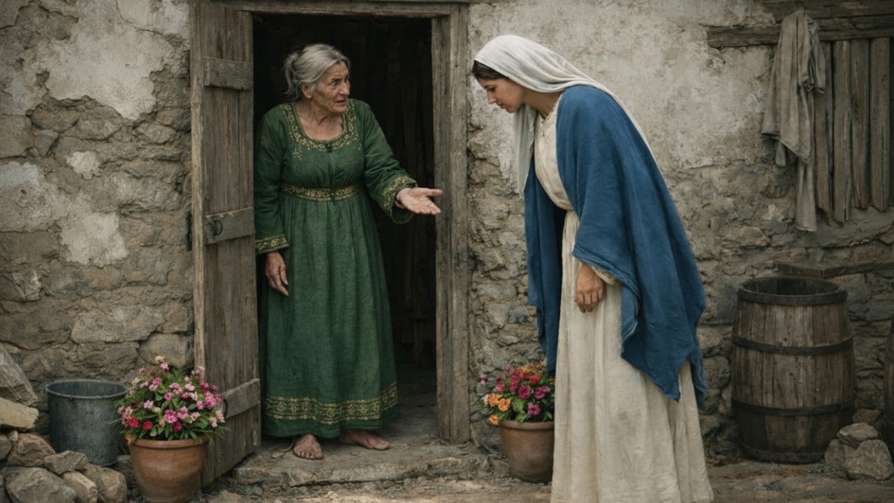« Je n’ai rien, mais je vais t’aider », dit la vieille femme pauvre… et c’était la Vierge Marie.
