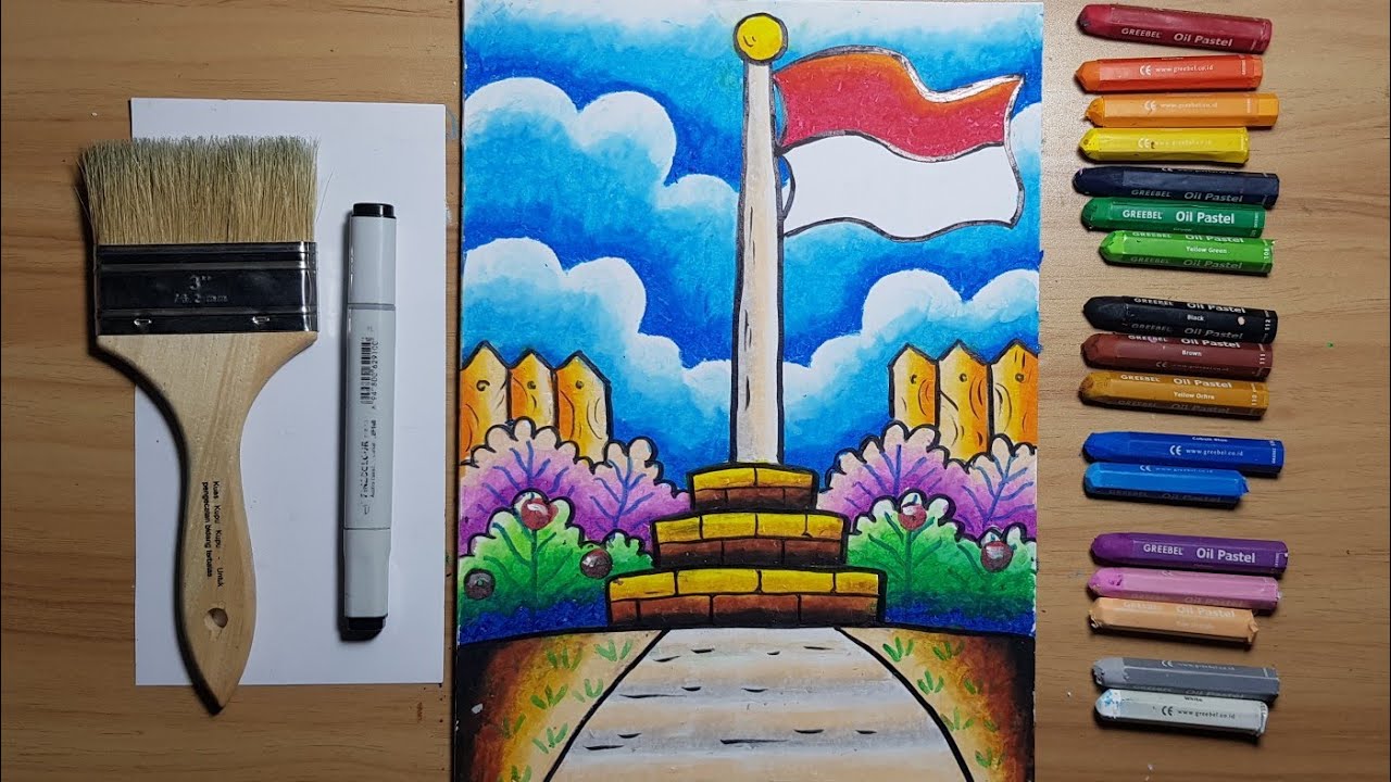 Menggambar dan Mewarnai Bendera Merah Putih untuk PAUD B ...