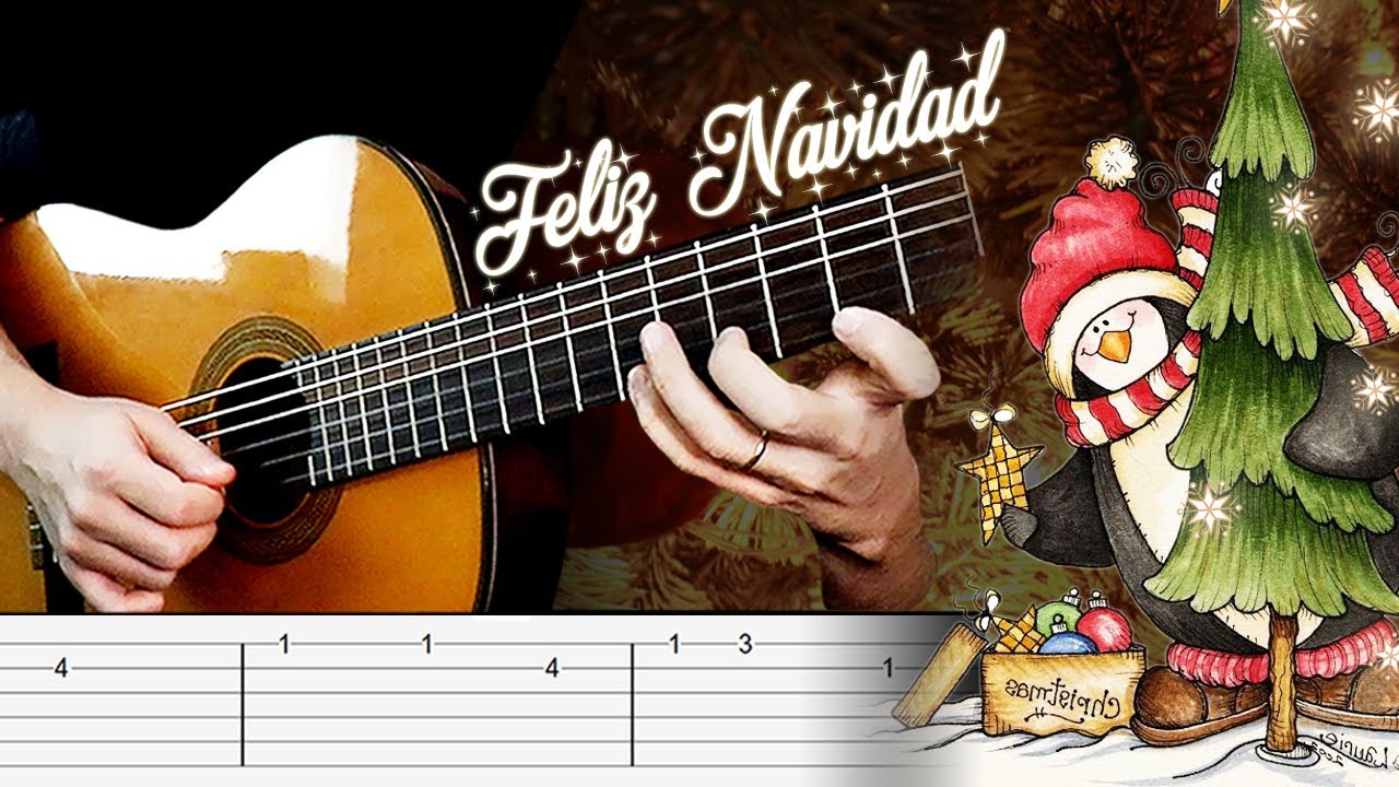 FELIZ NAVIDAD Guitar Tab | Easy Tutorial | Cover - YouTube