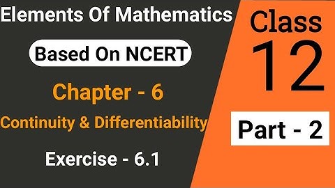 Elements of mathematics class 12th chapter 6 exercise 6.1 questions 7 to 12 with solutions