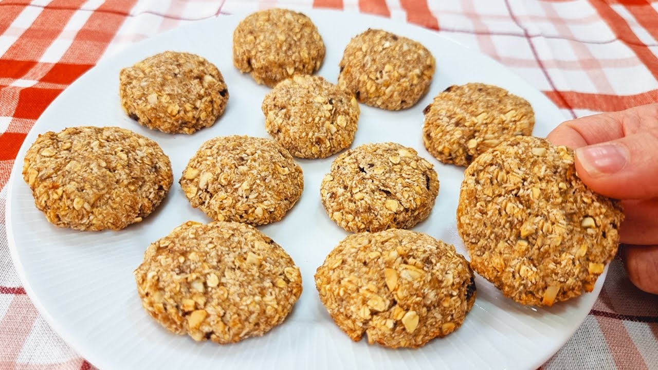 ZERO FARINHA E AÇÚCAR, Este Biscoito Saudável é Incrível! Fácil e Rápido (Sem Leite, Manteiga e Ovo)