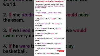 Second Conditional Sentence #grammar #english #learnenglish #education