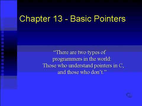 C Programming Tutorial 82   Basic Pointers