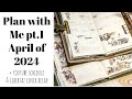 Plan with me pt1 of april 2024 in my common planner by sterling ink