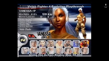 Virtua Fighter 4 Evolution Vanessa Playthrough using the Ps2 Action Replay Max 50,000 :D #Sony #Ps2