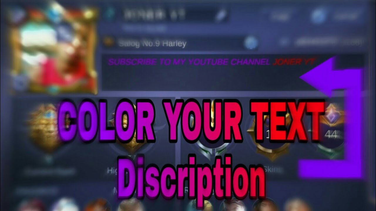 Mobile Legends Color Code Mobile Legends how to change Multiple color on discription: Tips and ...
