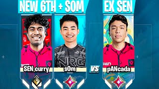 EX SEN vs NEW 6th Man! How s0m & SEN Curry Matched Vs SEN pANcada In NA Ranked... | VALORANT