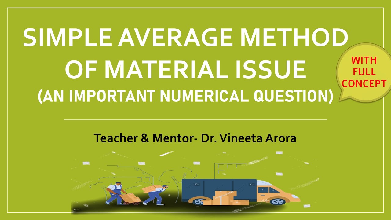 SIMPLE AVERAGE METHOD NUMERICAL IN HINDI | ACCOUNTING ADDA - YouTube