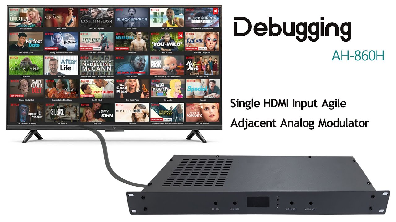 Debugging Test |Economic Agile Adjacent TV Modulator with 1*HDMI Channel Input