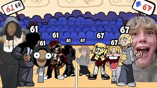 New All 67 Vs 61  Friday Night Funkin 67 Kids Meme Vs 61 Meme  Fnf 67 X 61 Meme Song Remix