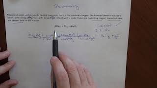 Stoichiometry Example with Limiting Reagent, Theoretical Yield, and Percent Yield