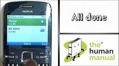 Checking your memory status | Nokia C3 | The Human Manual
