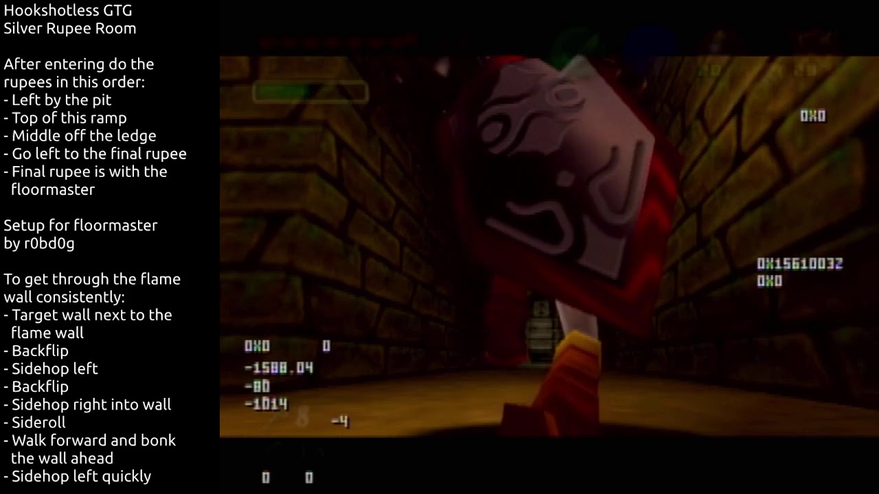 GTG Hookshotless Silver Rupees + Flame Wall Skip