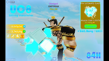 Getting 8th Ultimate Class in Lifting Simulator!! [268Novg / lift!] (+80 Hours)