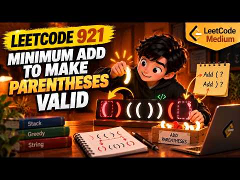 LeetCode 921: Minimum Add to Make Parentheses Valid | DON'T Use a Stack! (O(1) Space Trick)