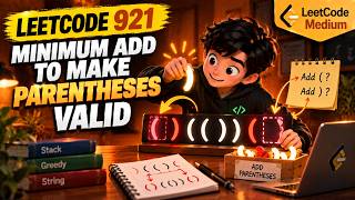LeetCode 921: Minimum Add to Make Parentheses Valid | DON'T Use a Stack! (O(1) Space Trick)