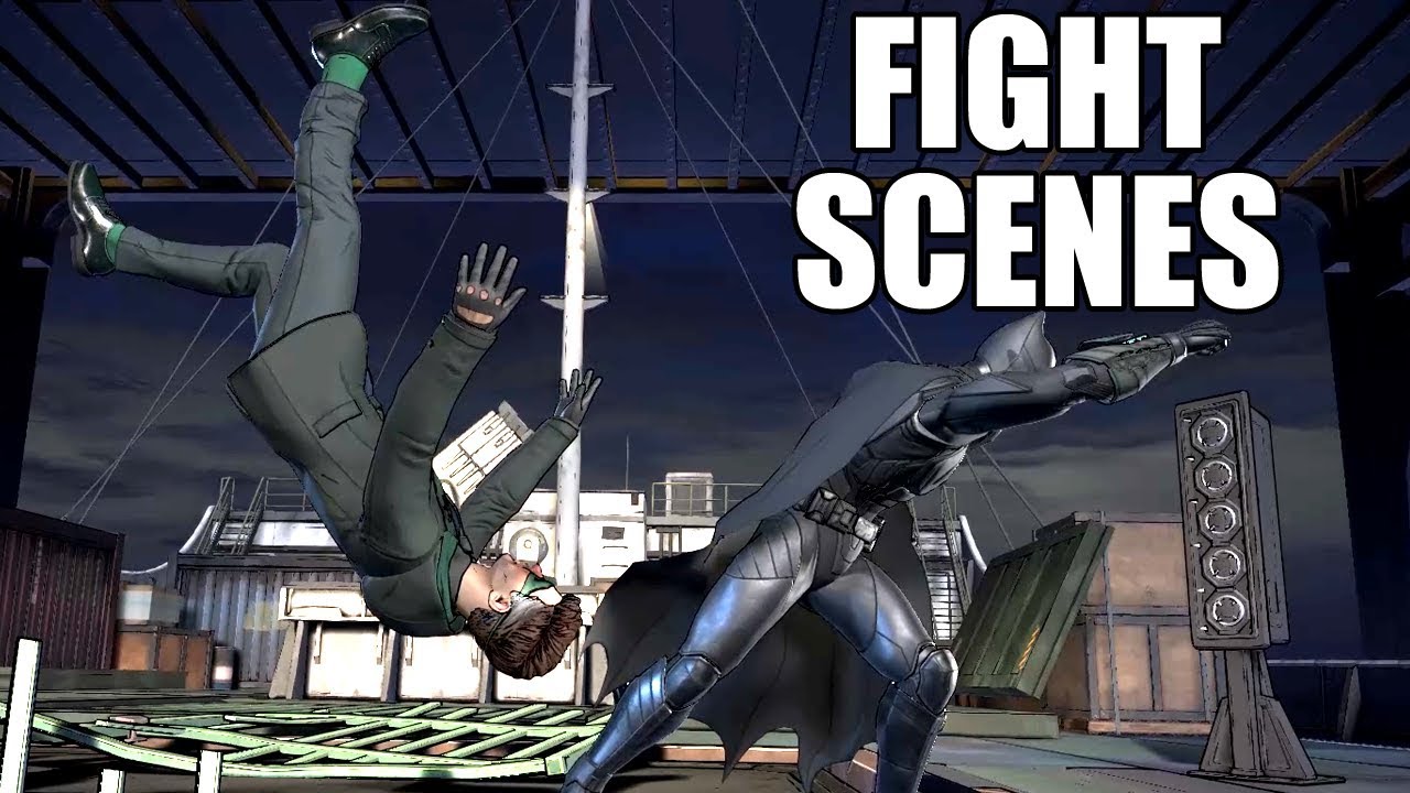 BATMAN The Enemy Within - All Riddler Fight Scenes - The Telltale Series Season 2