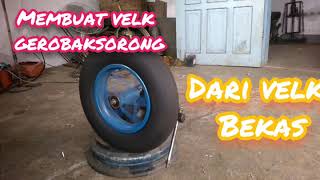 make wheelbarrow wheels from used wheels