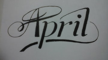 calligraphy writing for beginners with normal pen : April