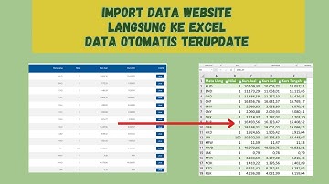 Import Data Dari Website Langsung Jadi Tabel di Excel Otomatis Update Setiap Hari